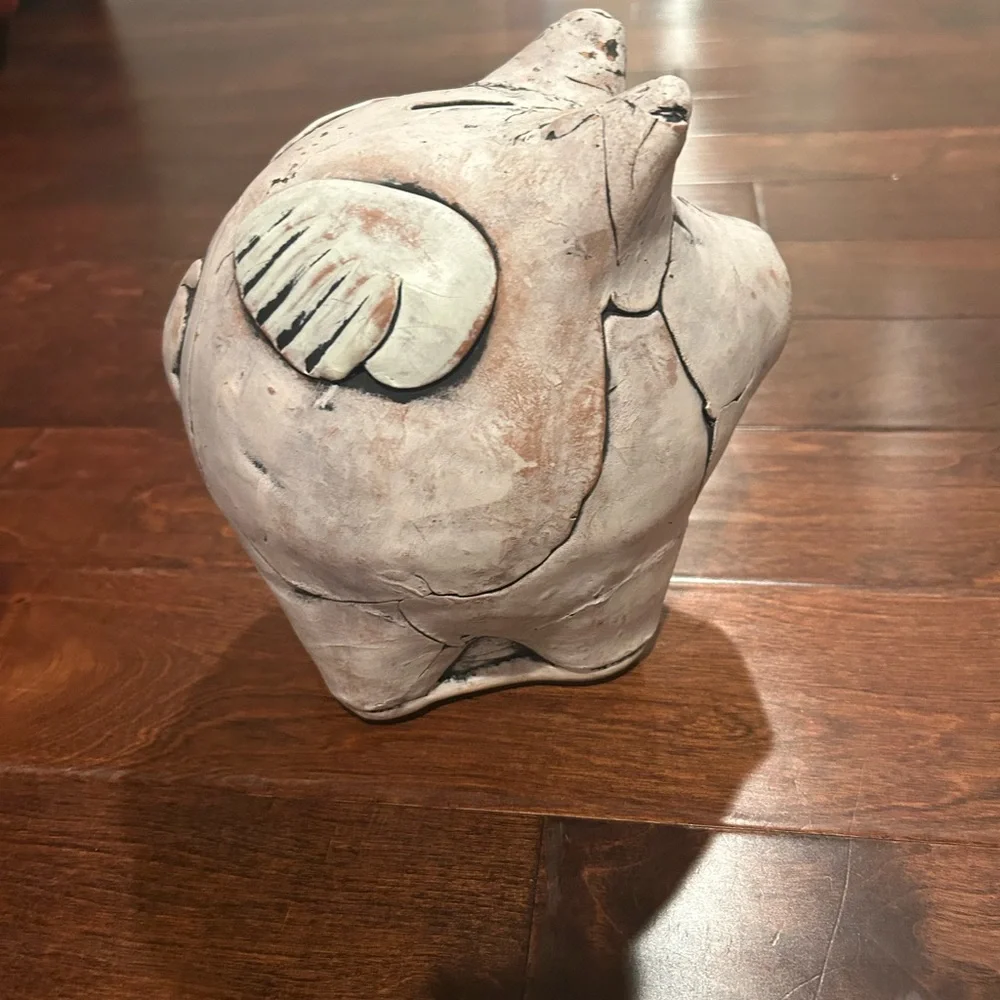 Handmade Ceramic Piggy Bank - Angel - Picture 5 of 7